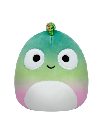 Peluche Squishmallows 2 en 1 de 13 cm Denton le caméléon et la libellule de bruyère