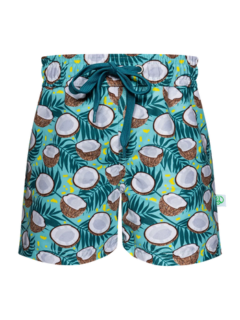 Short de bain rigolo pour garçons Noix de coco