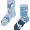 Chaussettes rigolotes pour enfants Requin gris