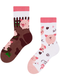 Chaussettes rigolotes pour enfants Cochons joyeux