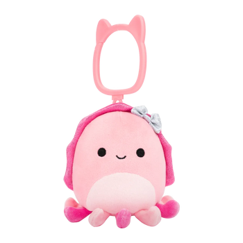 Porte-clés Squishmallows de 9 cm Auggie la seiche au nœud