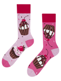 Chaussettes rigolotes Muffins rose