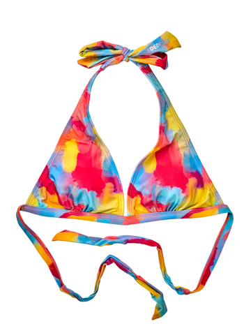 Haut de bikini triangulaire rigolo Abstrait coloré