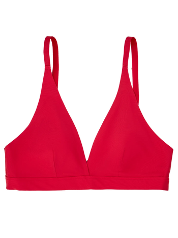 Bralette triangulaire rouge passionné sans coutures pour femmes