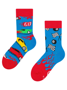 Chaussettes rigolotes pour enfants Voitures rapides