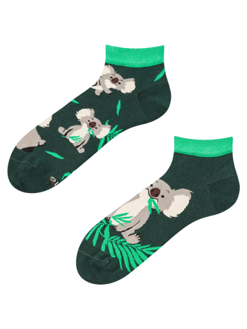 Socquettes rigolotes Koala et feuilles