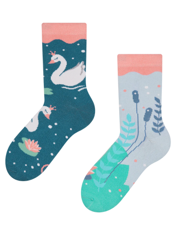 Chaussettes rigolotes pour enfants Cygnes