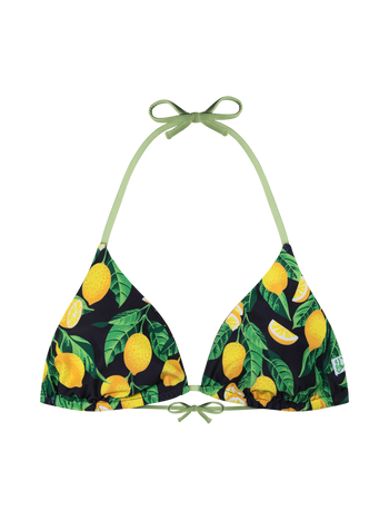 Haut de bikini triangulaire rigolo Citrons