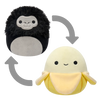 Peluche Squishmallows de 13 cm 2 en 1 Junie la banane / Aron le gorille