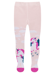 Collants rigolos pour enfants Licorne portant une écharpe