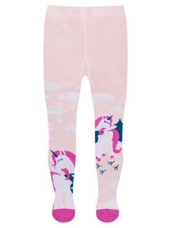 Collants rigolos pour enfants Licorne portant une écharpe