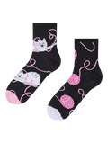 Chaussettes mi-mollet rigolotes Chat et balle