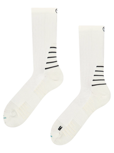 Chaussettes de randonnée mi-mollet blanches pour hommes