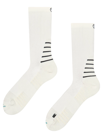Chaussettes de randonnée mi-mollet blanches pour hommes