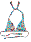 Haut de bikini triangulaire rigolo Mosaïque colorée