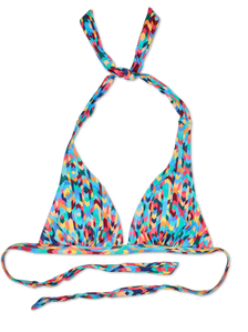 Haut de bikini triangulaire rigolo Mosaïque colorée