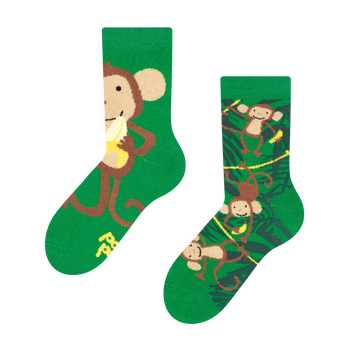 Chaussettes rigolotes pour enfants Singes
