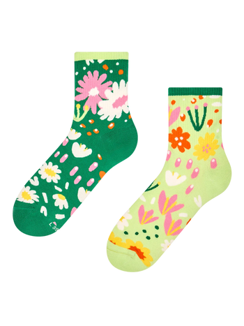 Chaussettes mi-mollet rigolotes Jardin de fleurs