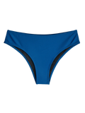 Culotte bikini taille moyenne bleu foncé