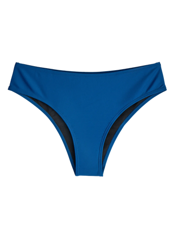 Culotte bikini taille moyenne bleu foncé