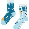 Chaussettes chaudes rigolotes pour enfants Renard en hiver
