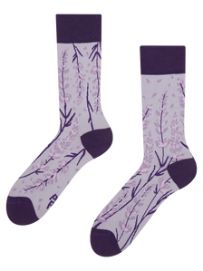 Chaussettes rigolotes en fibres de bambou Lavande