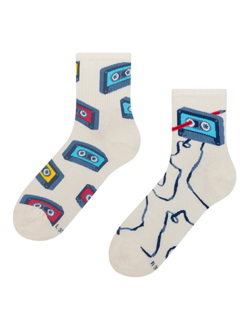 Chaussettes mi-mollet rigolotes Cassettes