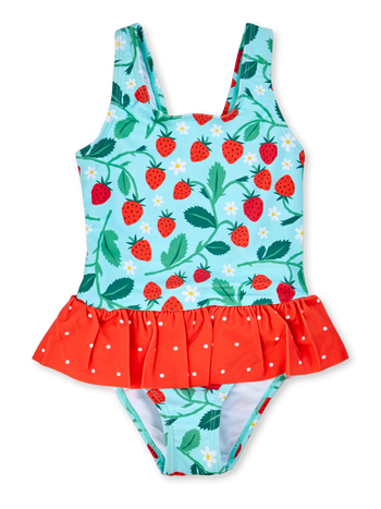 Maillot de bain rigolo pour filles Petites fraises