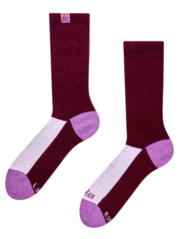 Chaussettes Alpaga bordeaux et violet