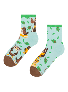 Chaussettes mi-mollet rigolotes Hiboux et livres