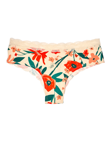 Culotte en dentelle pour femmes Jardin de coquelicots