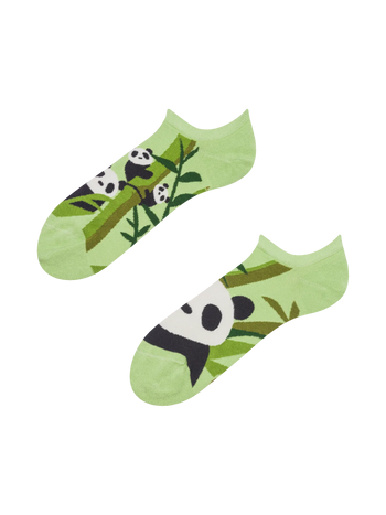 Socquettes rigolotes pour baskets Panda et bambou