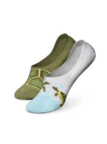 Chaussettes invisibles rigolotes Tortues marines