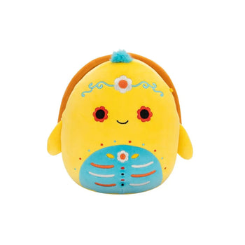 Peluche Squishmallows de 20 cm Thiago la tortue de mer jaune Day of the Dead