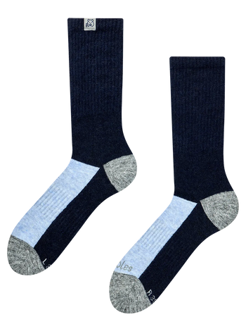 Chaussettes Alpaga bleu foncé et bleu clair