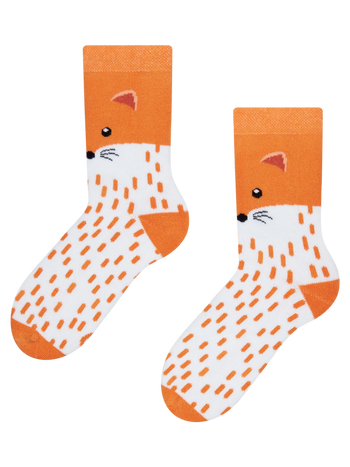 Chaussettes chaudes rigolotes pour enfants Renard pelucheux