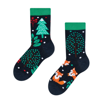 Chaussettes rigolotes pour enfants Renard roux