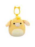 Peluche Squishmallows de 9 cm accrochable Gavyn l'âne jaune