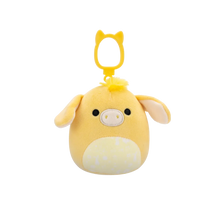 Peluche Squishmallows de 9 cm accrochable Gavyn l'âne jaune