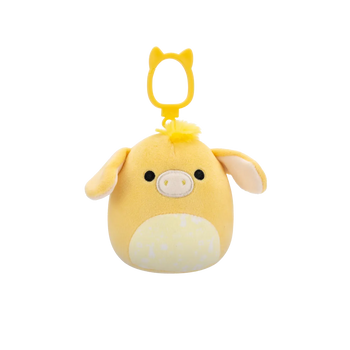 Peluche Squishmallows de 9 cm accrochable Gavyn l'âne jaune