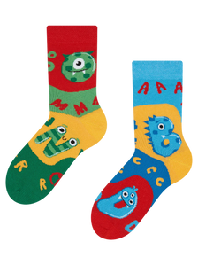 Chaussettes rigolotes pour enfants Premières lettres