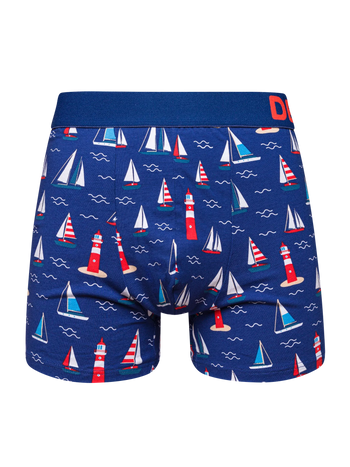 Boxer rigolo pour hommes Phare et bateaux à voile