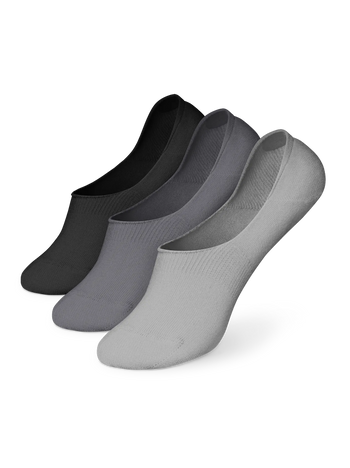 Paquet de 3 paires de chaussettes invisibles en coton Classique