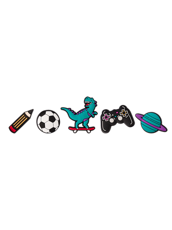 Lot de 5 décorations rigolotes pour lacets Temps de jeu