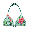 Haut de bikini triangulaire rigolo Fleurs tropicales