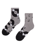 Chaussettes mi-mollet rigolotes Disques vinyles