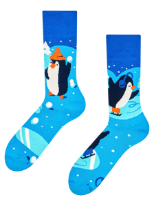 Chaussettes chaudes Manchots patinant