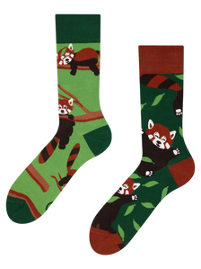 Chaussettes rigolotes Panda roux
