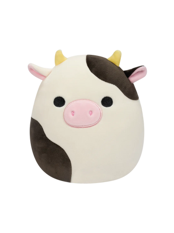 Peluche Squishmallows de 20 cm Connor la vache noire et blanche