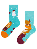 Chaussettes chaudes rigolotes pour enfants Écureuil d'hiver